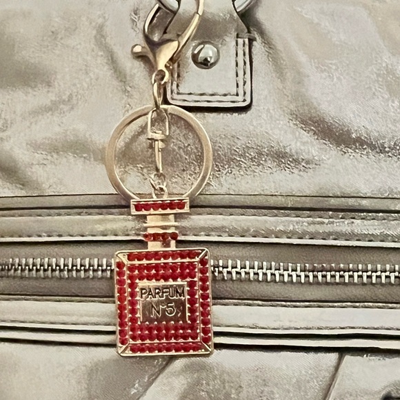 Coach Poppy Metallic Gold Champagne Large Leather Tote Bag - Picture 13 of 13